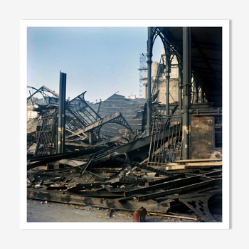 Photography destruction of the Halles de Paris 1972