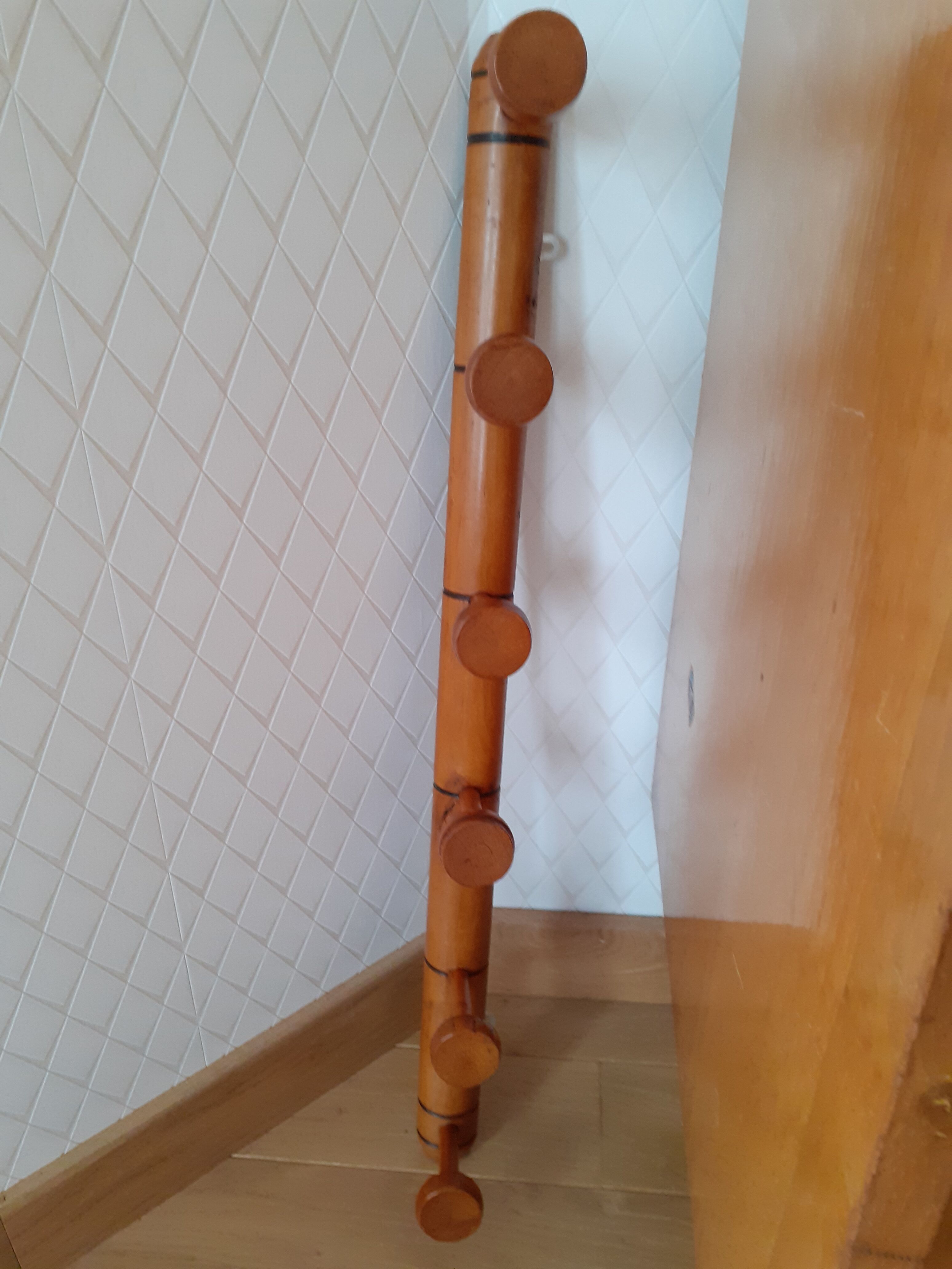 Old bamboo imitation portemanteau 6 patères