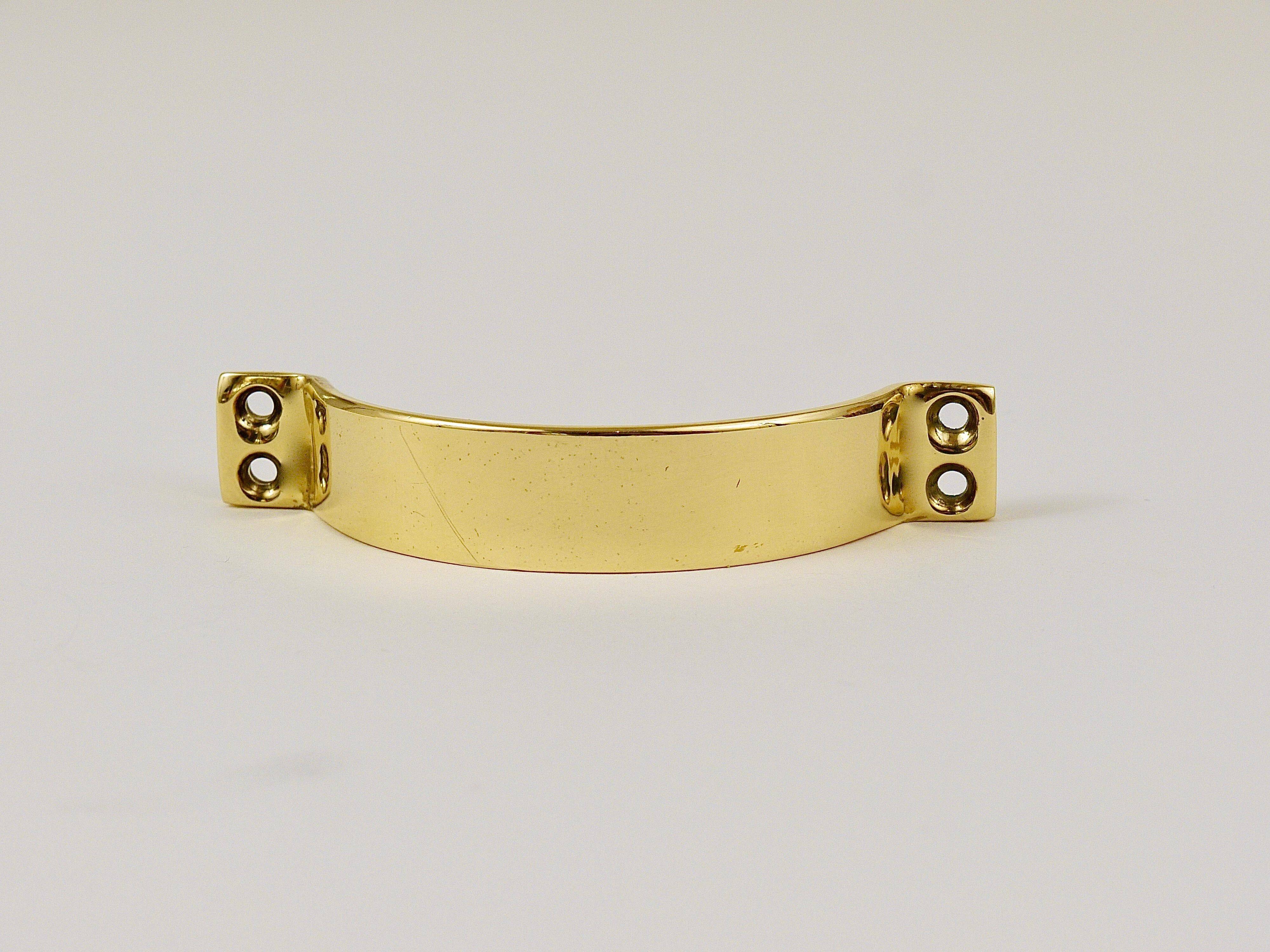 Up to 50 mid-century brass handles for doors, drawers, chests of drawers, Austria, 1950s.