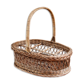 Wicker bottle basket