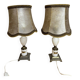 Pair of alabaster lamps