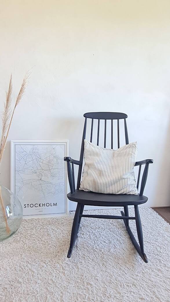Scandinavian rocking chair from the 1960s.