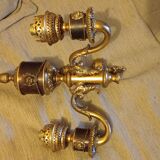 Wall light with lights and lion heads
