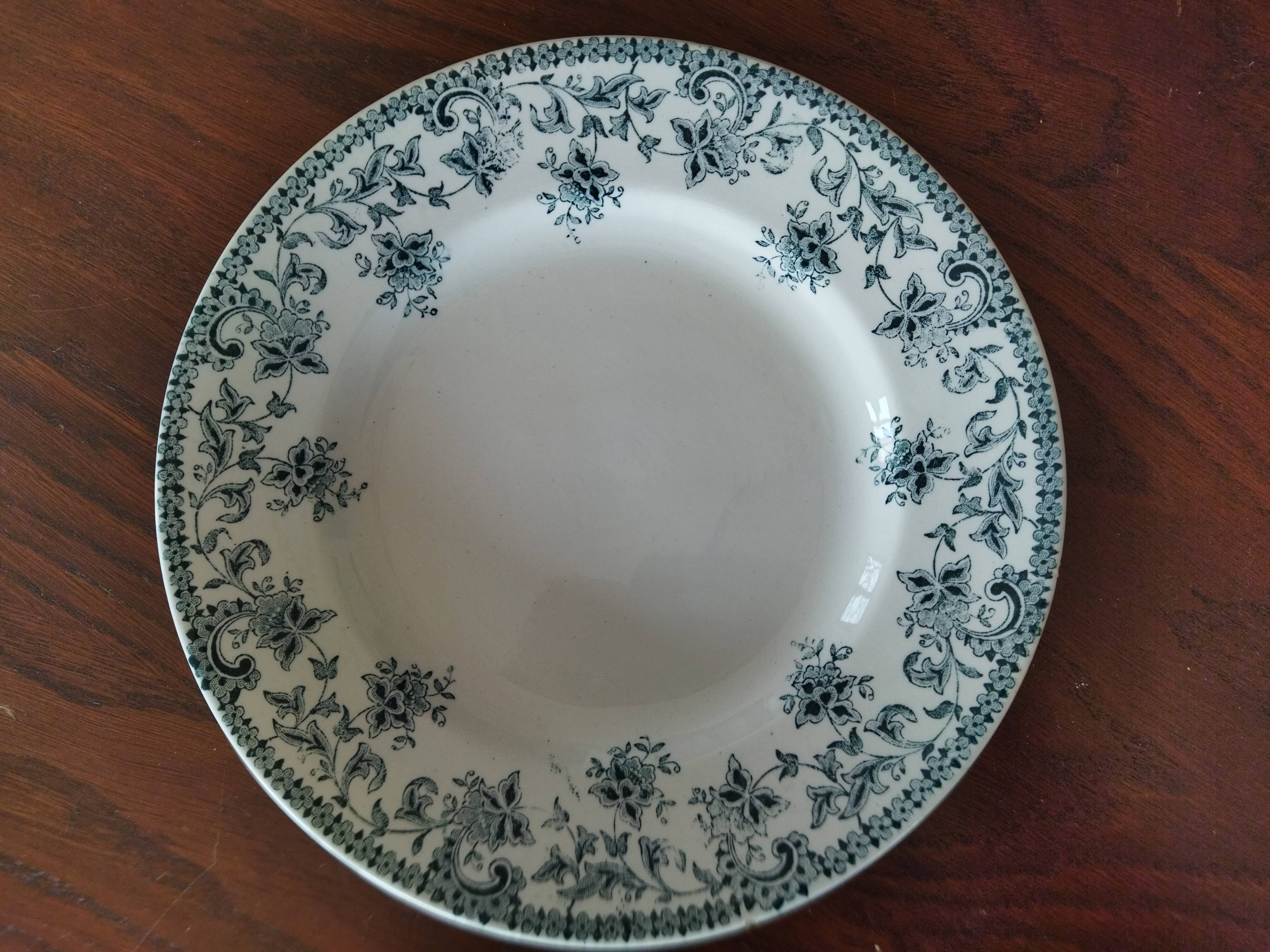 5 flat plates in St Amand "Jane" iron clay