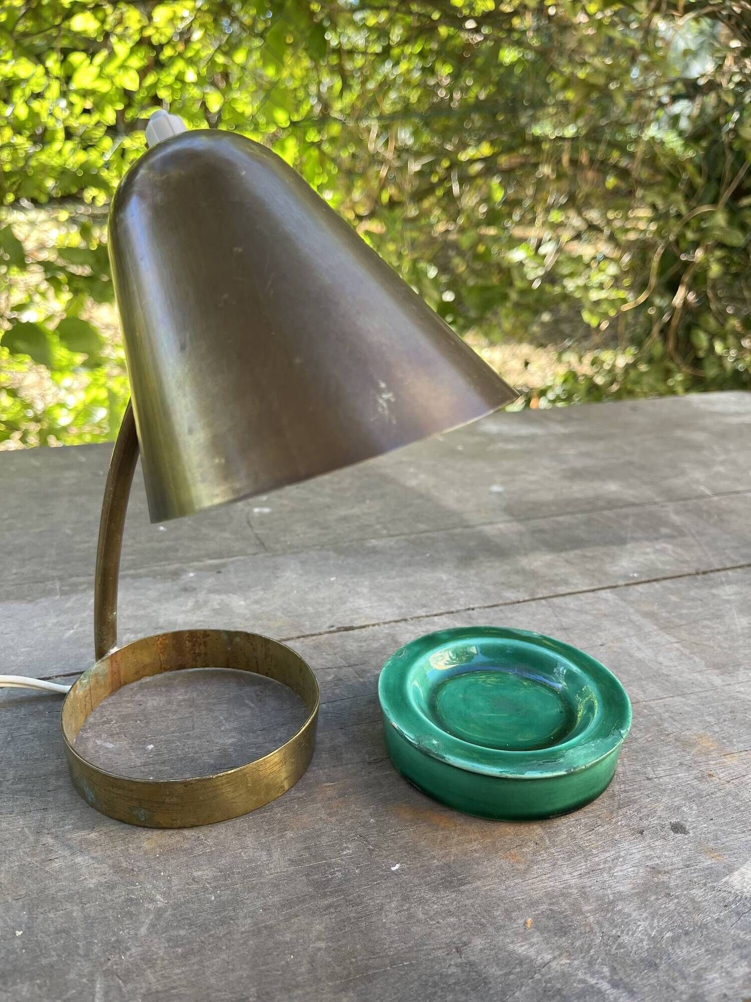 Small vintage brass lamp