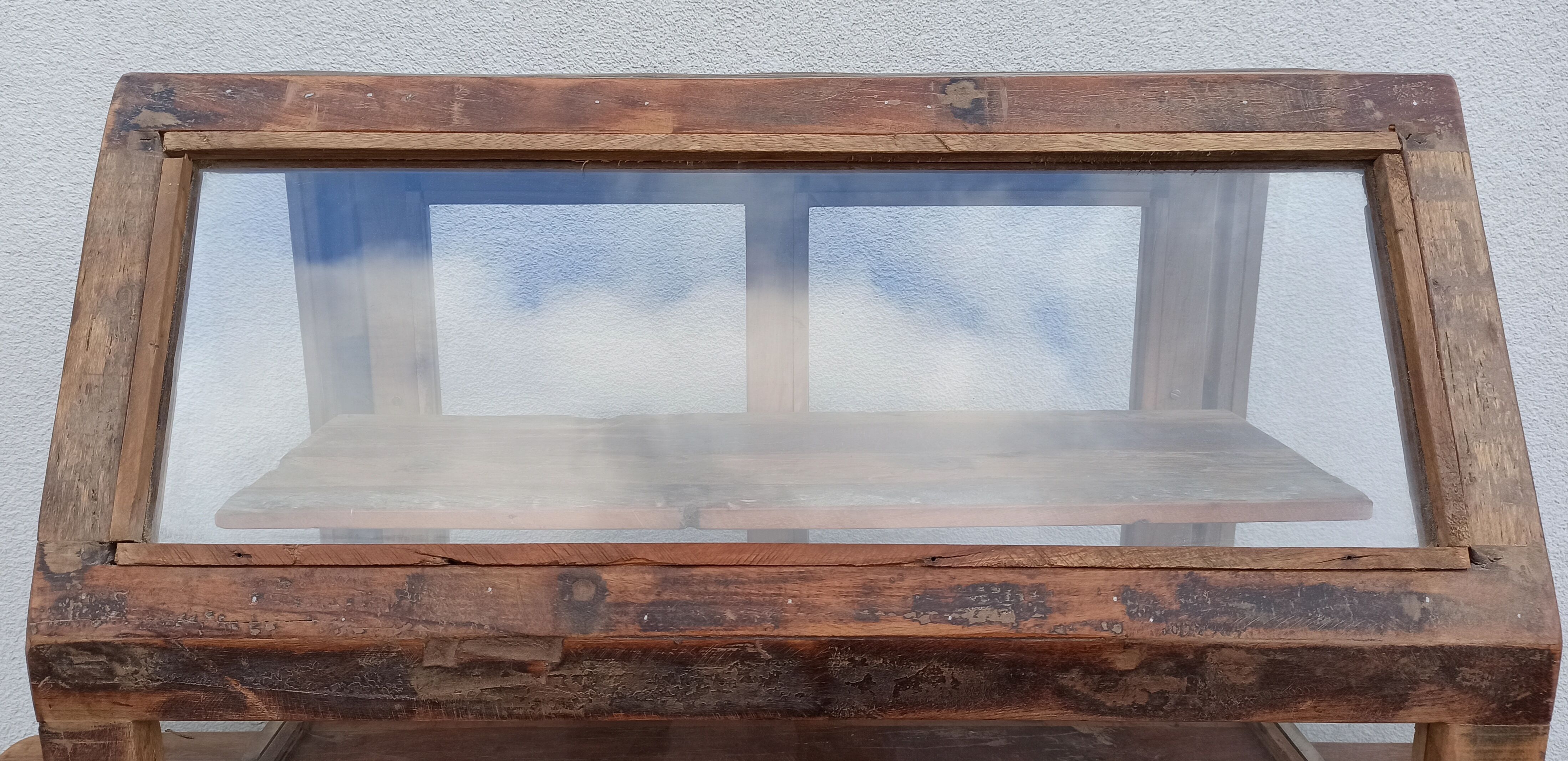 Antique wooden showcase