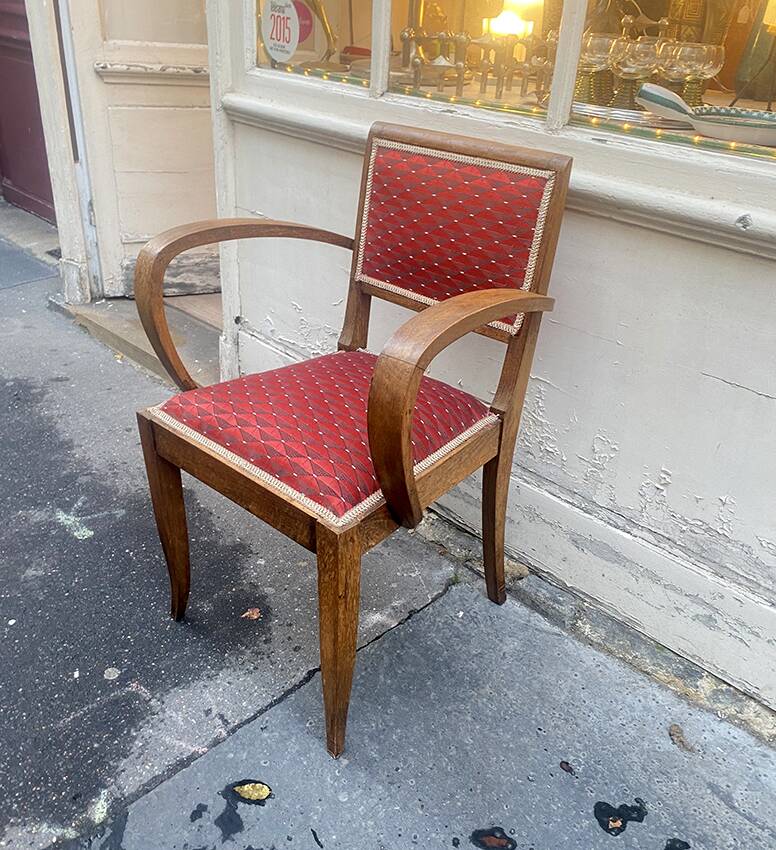 Wooden bridge armchair, 1940