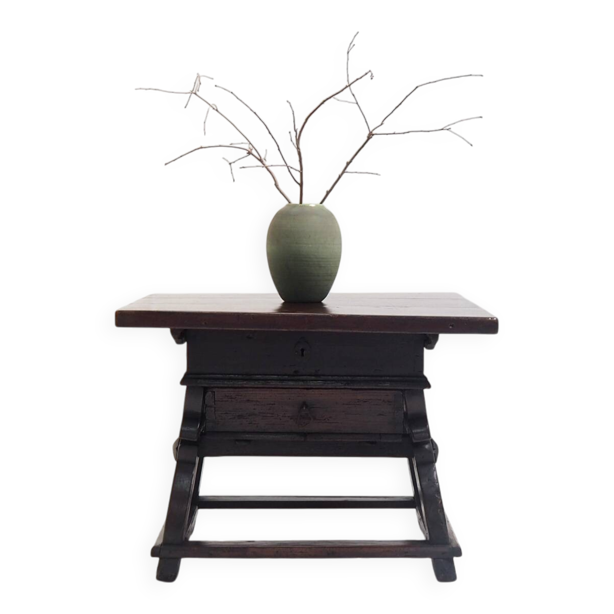 Antique Banker’s Rent Table with Sliding Top, 18th Century