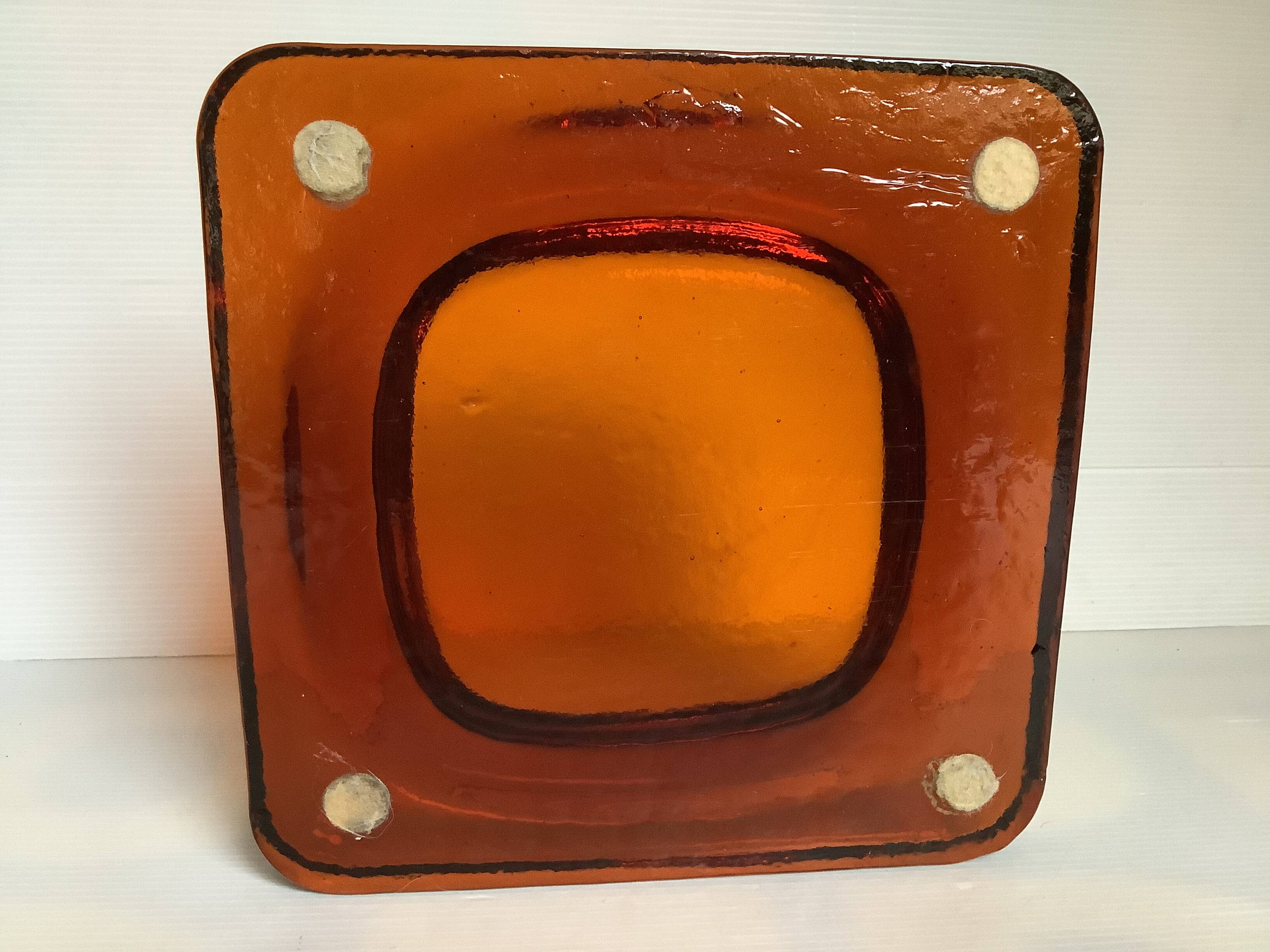 Square glass tray