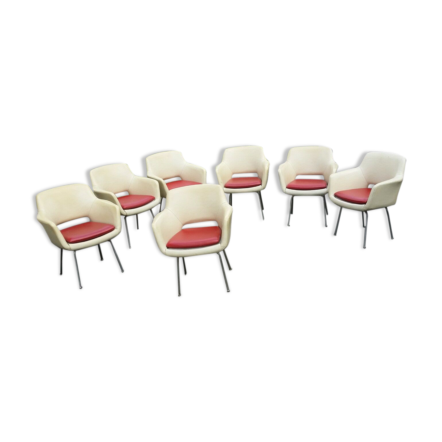 7 chairs modernist armchairs 70s pop loft Froscher Kg
