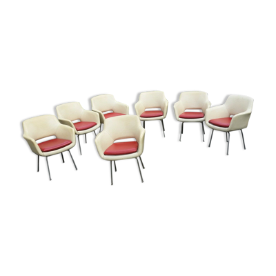 7 chaises fauteuils modernistes 70s pop loft Froscher Kg
