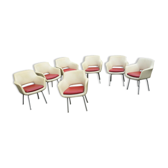 7 chaises fauteuils modernistes 70s pop loft Froscher Kg