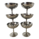 Coupes à pied vintage en inox Letang Remy