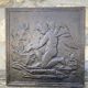 plate fireplace cast iron old Cupid