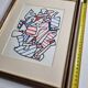 Screenprint after Jean Dubuffet framed under glass 25 cm by 33 cm