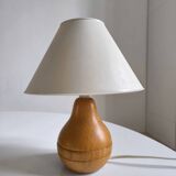 Wooden ball table lamp