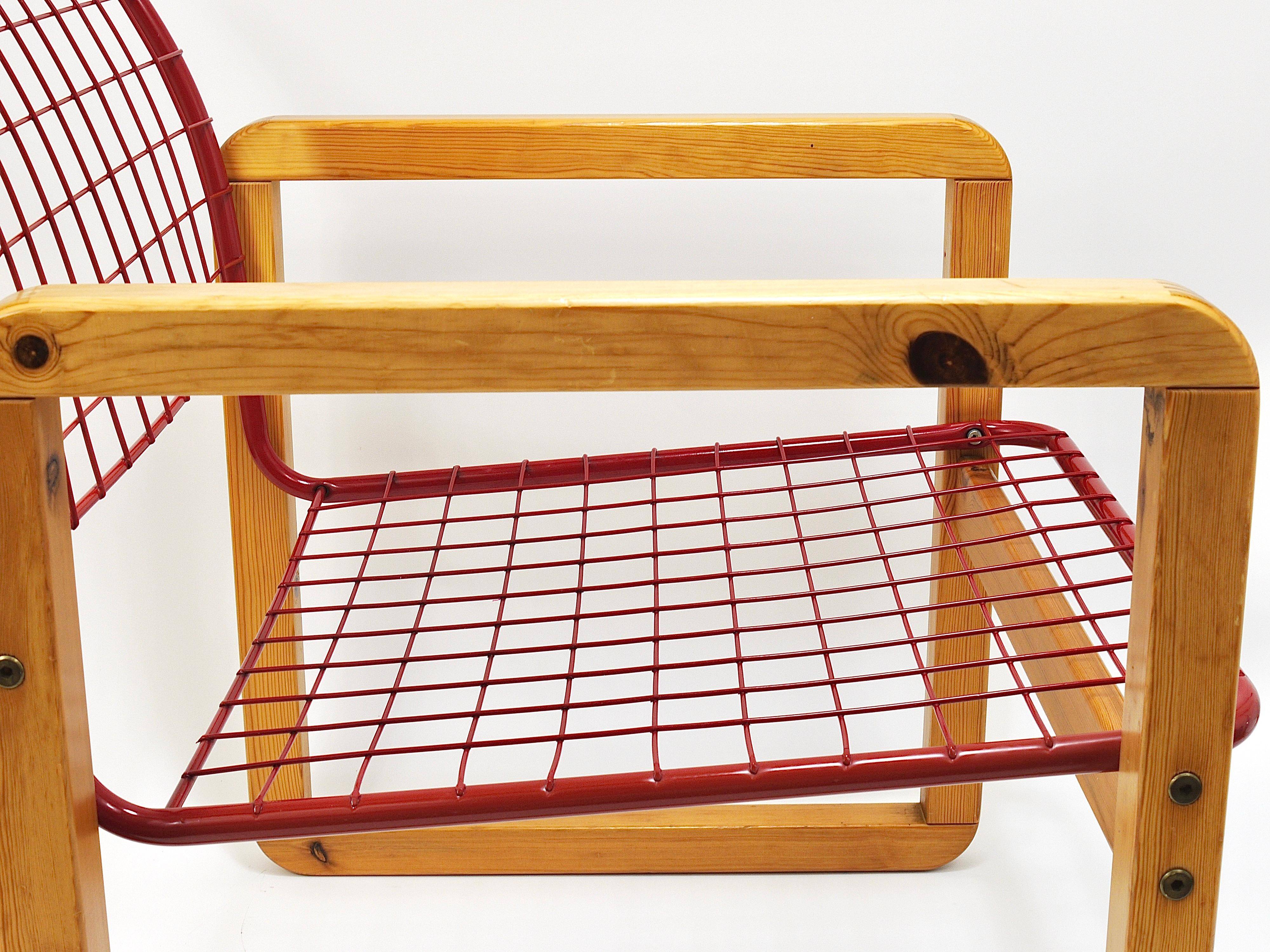 Postmodern Wire Lounge Chair Sälen, Knut & Marianne Hagberg, Ikea, 1982