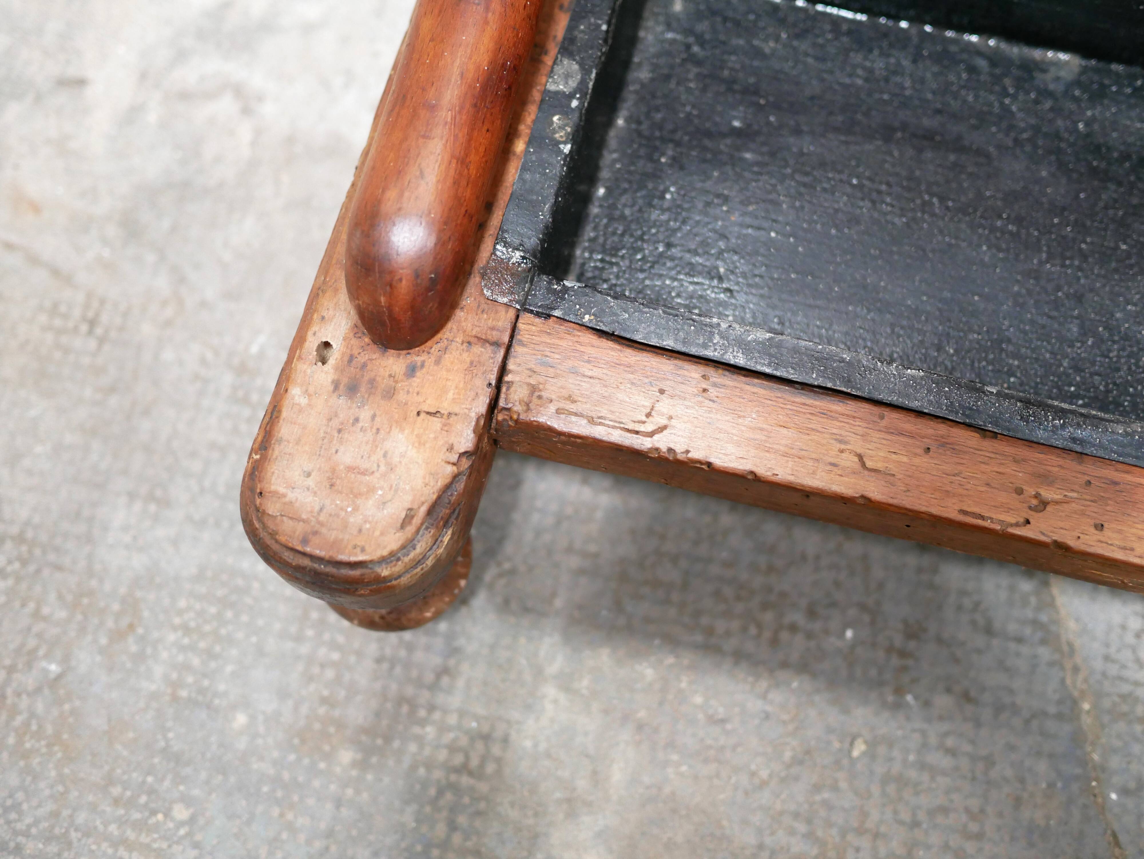 Antique wooden cloakroom coat rack