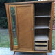 Vintage compass foot cabinet 1950 sliding doors