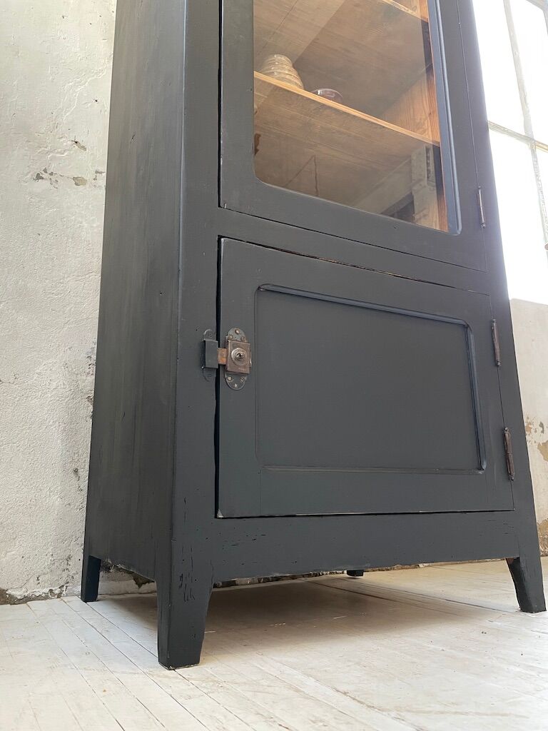 Old black storage window