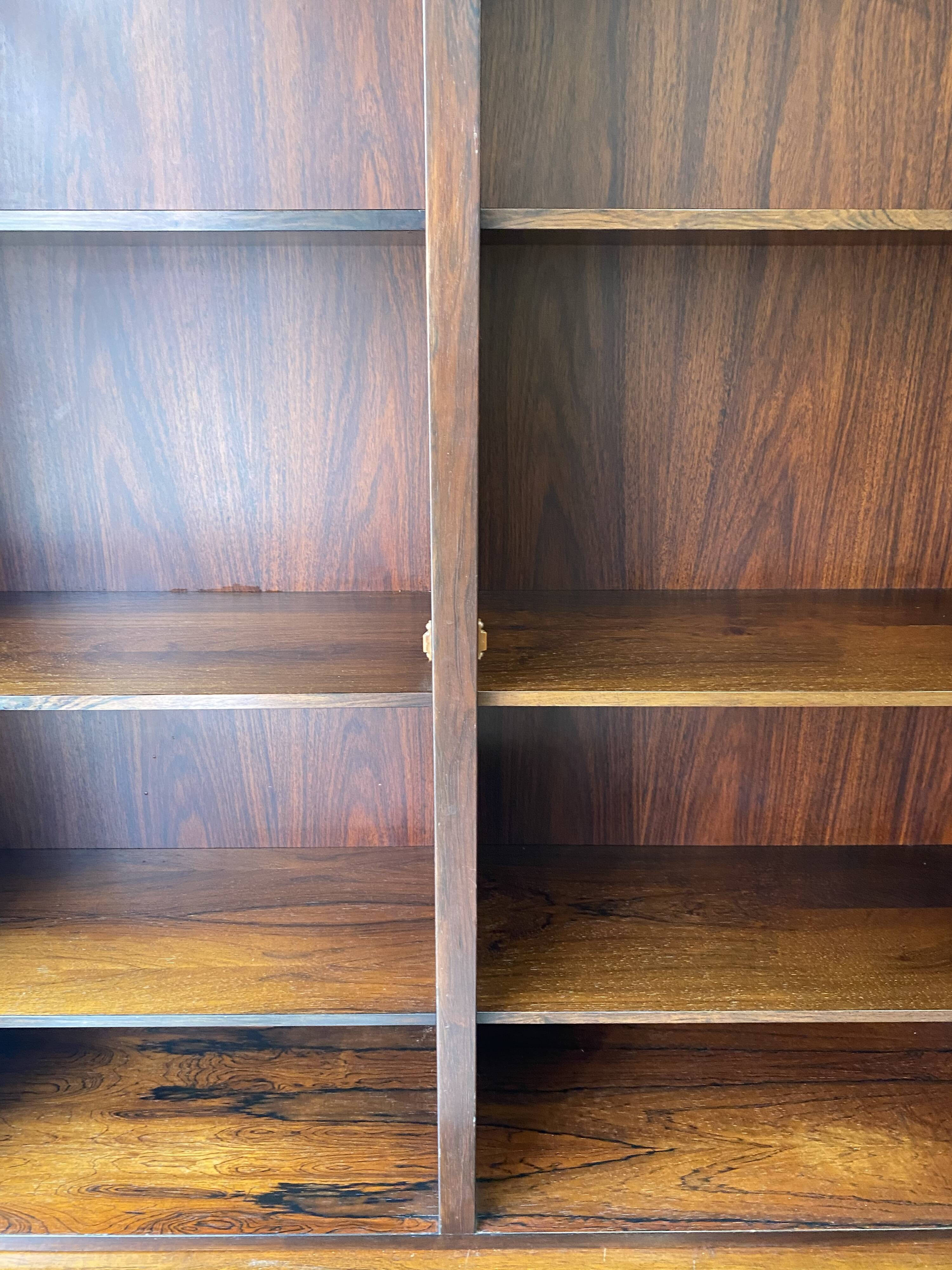 4-module rosewood bookcase model No. 4 by Danish designer Omann Jun 1960