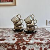 Arcoroc smoked glass cups