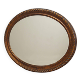 Miroir dans un cadre en bois, design danois, années 1960, production : Danemark