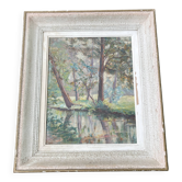 Rare antique double-sided painting – oil landscapes