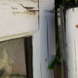 Lot of 4 oak windows H141xL112/117cm old small panes