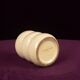 Tommaso Barbi Cream Speckled Ceramic and Brass Table Lighter 1970
