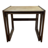 Set of 2 GPlan teak nesting tables from the 1970s