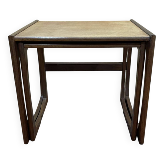 Set of 2 GPlan teak nesting tables from the 1970s