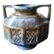 Art Deco octagonal vase in flamed stoneware – signed Alpho (Alphonse Mouton)