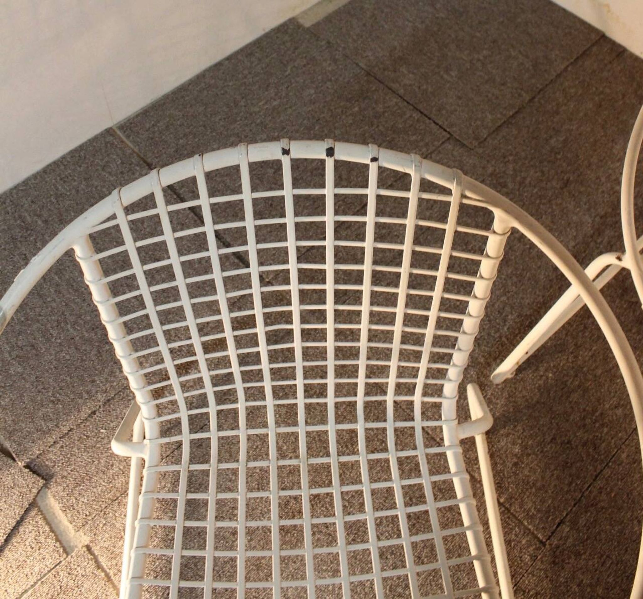 4 iron armchairs, design