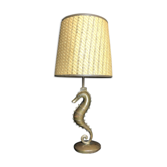 Vintage brass seahorse lamp