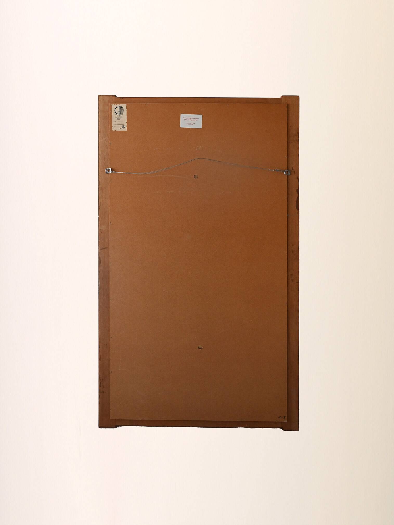 Scandinavian vintage teak mirror from 1960s