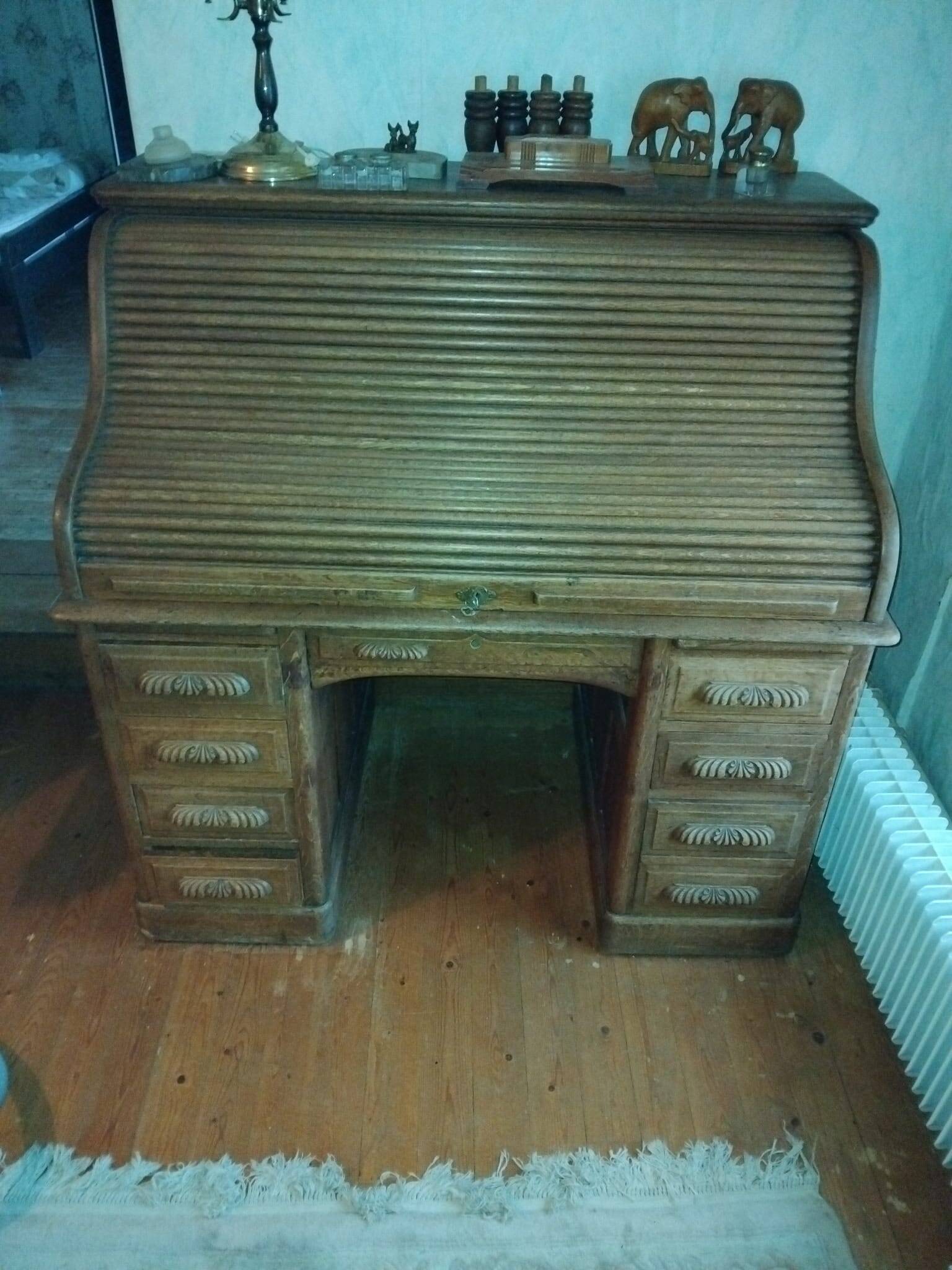 English cylinder desk