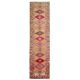 Vintage Turkish Hand-Knotted Wool Cotton Orange Runner Rug 85x344