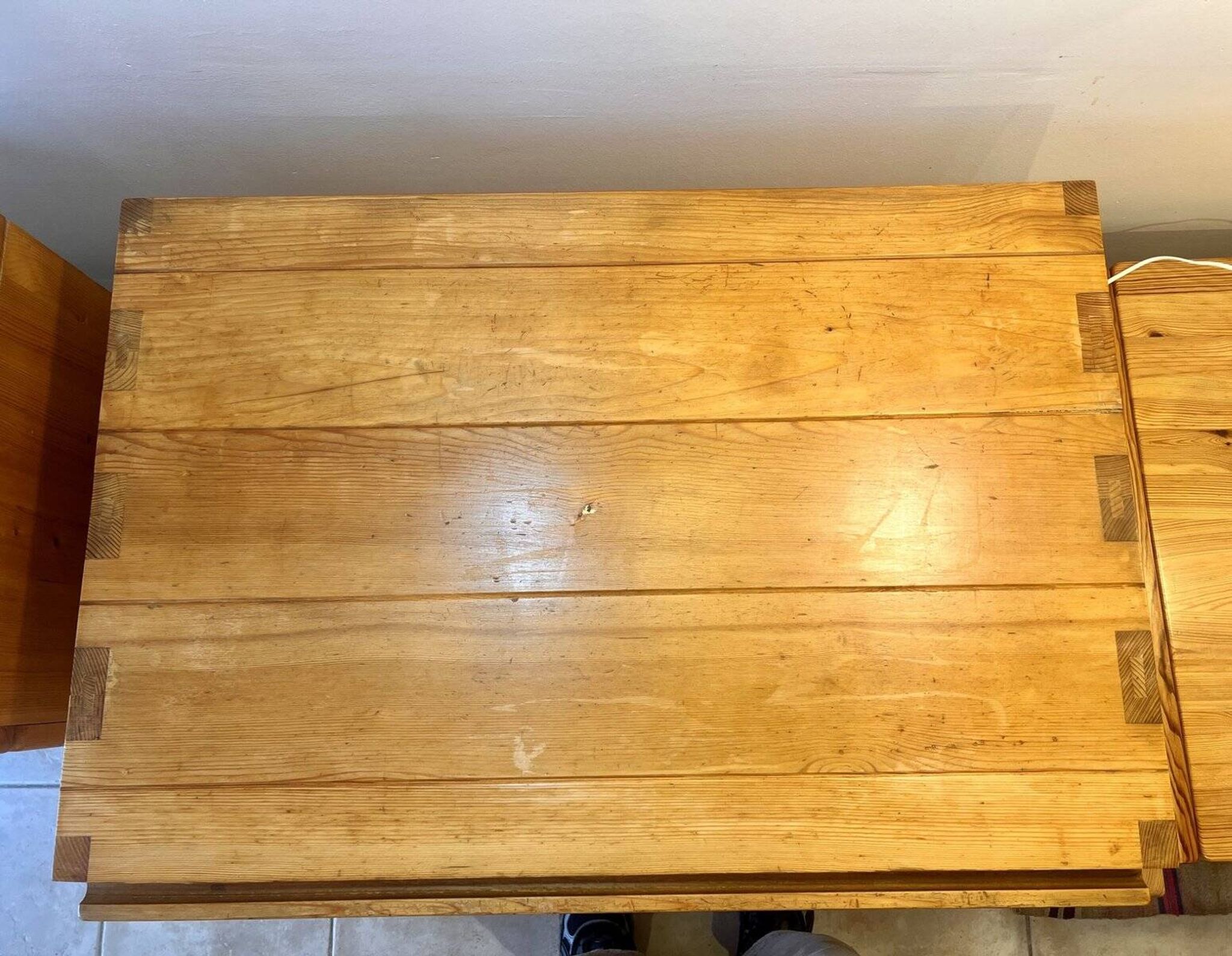 Wooden drawer chest in the style of Maison Regain, 1980s.