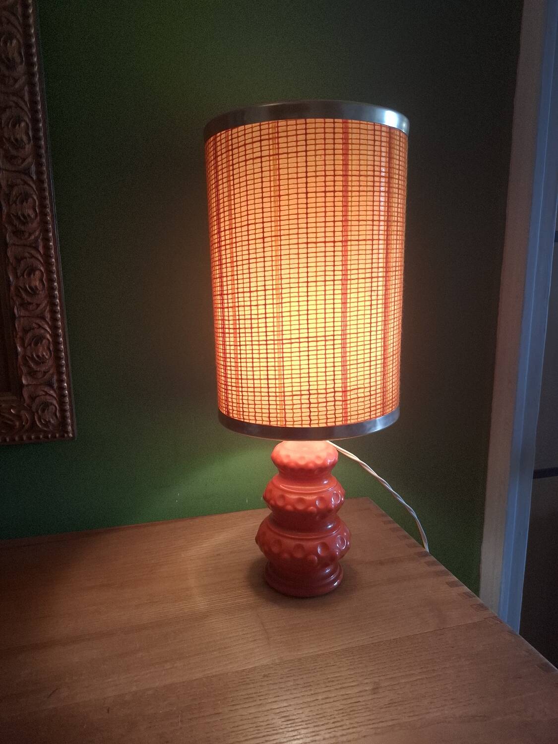 Vintage 70's opaline lamp