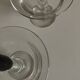 Pair of 19th century Medici glass candlesticks with button feet