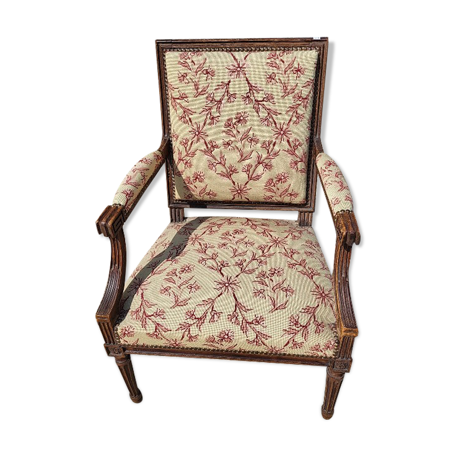 Armchair Louis XVI walnut of the XIXth century