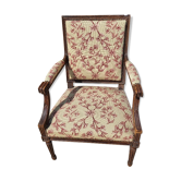 Armchair Louis XVI walnut of the XIXth century