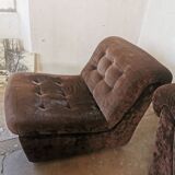 Pair of velvet armchairs from the 70s/80s