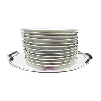 Service à gâteau André Giraud art deco