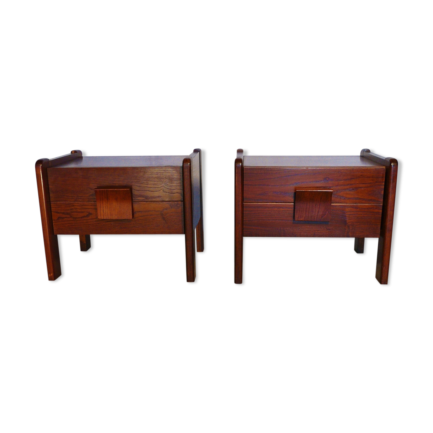 Pair of vintage Scandinavian bedsides in teak