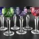 Suite de 6 verres couleur à liqueur en Cristal