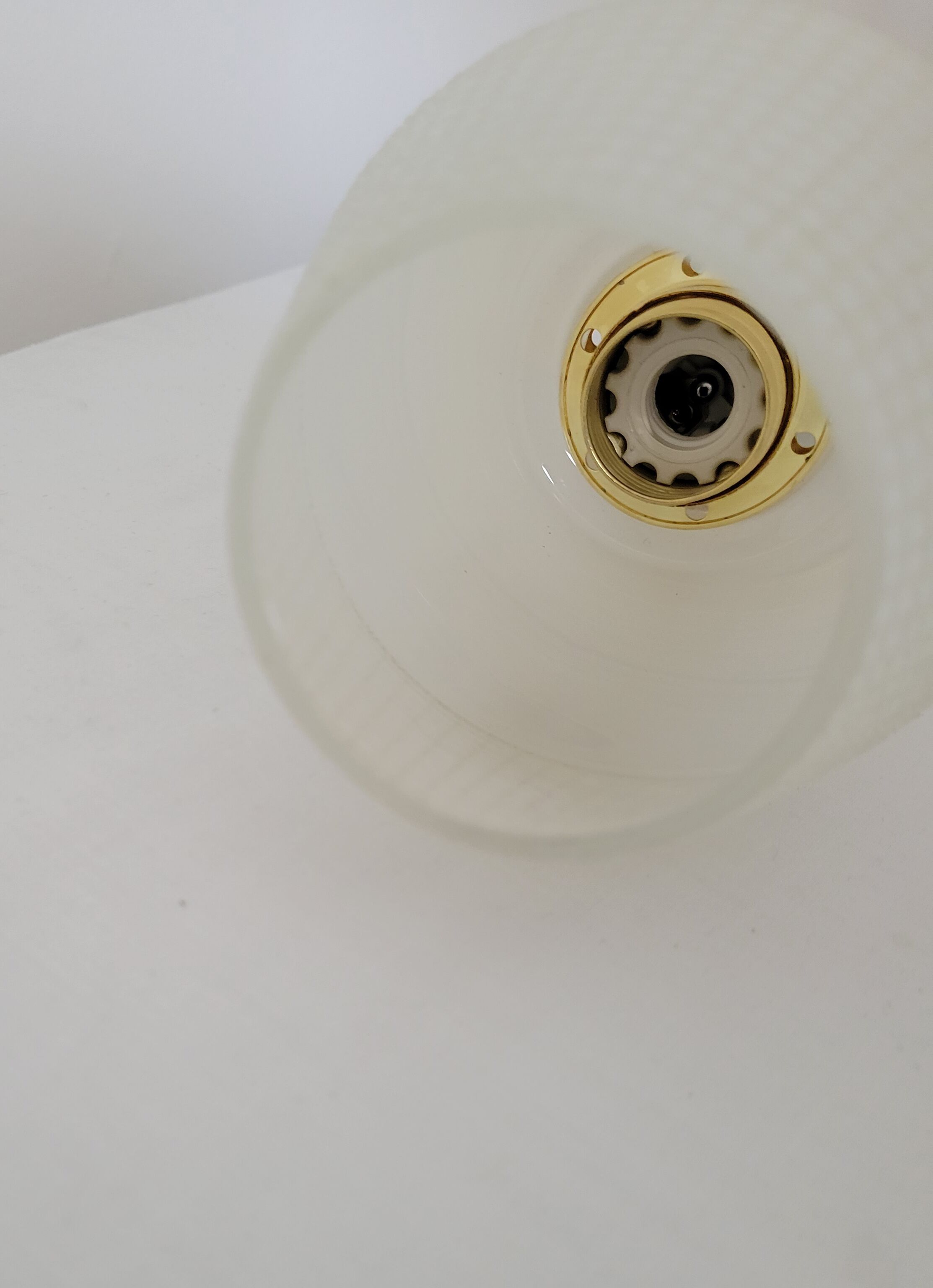 Porcelain and glass wall lamp