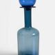 Scandinavia Modern Otto Bauer for Holmegaard Blue Glass Bottle Decanter
