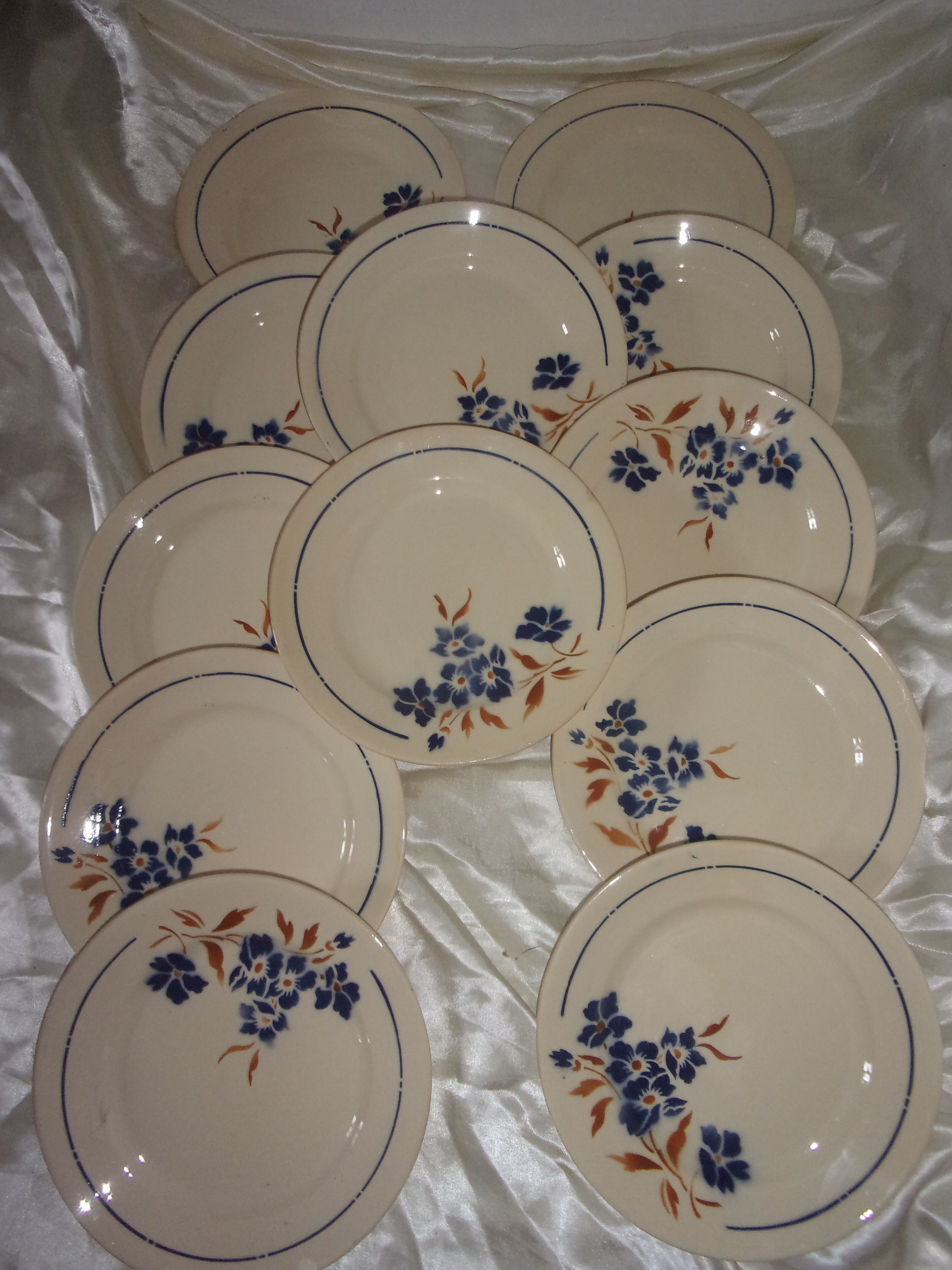 Set of 12 plates Badonviller motif Tunis